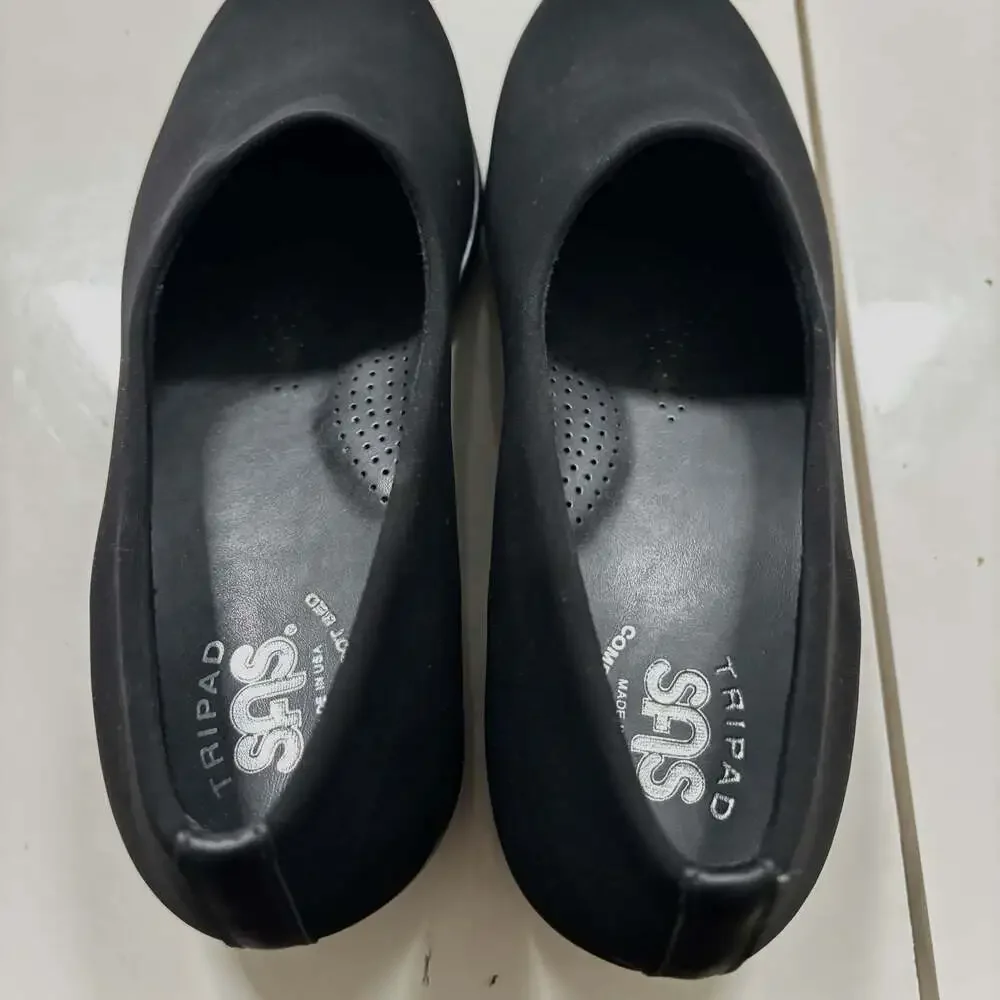 SAS Bliss Slip-On Comfort Wedge Shoes in Black Womens Size 7 - Picture 5 of 7